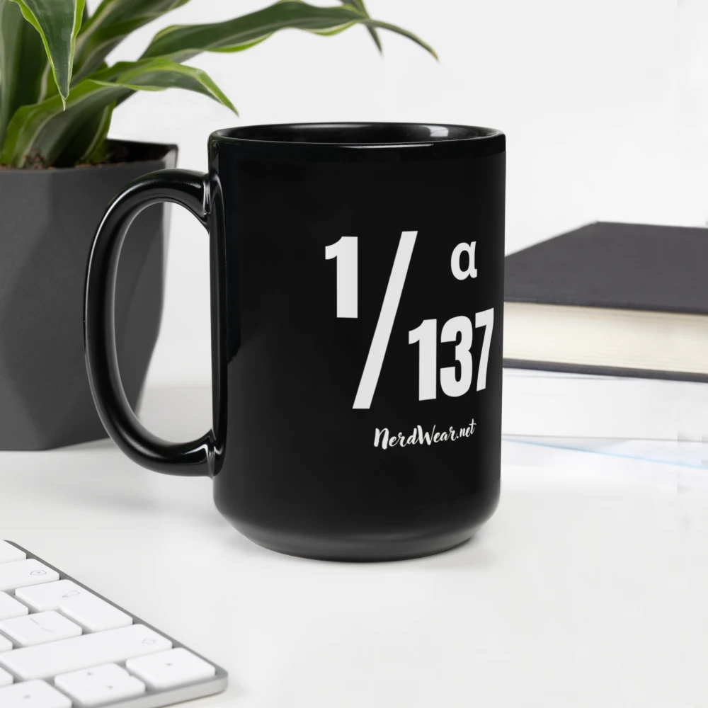 Black glossy NerdWear mug preview
