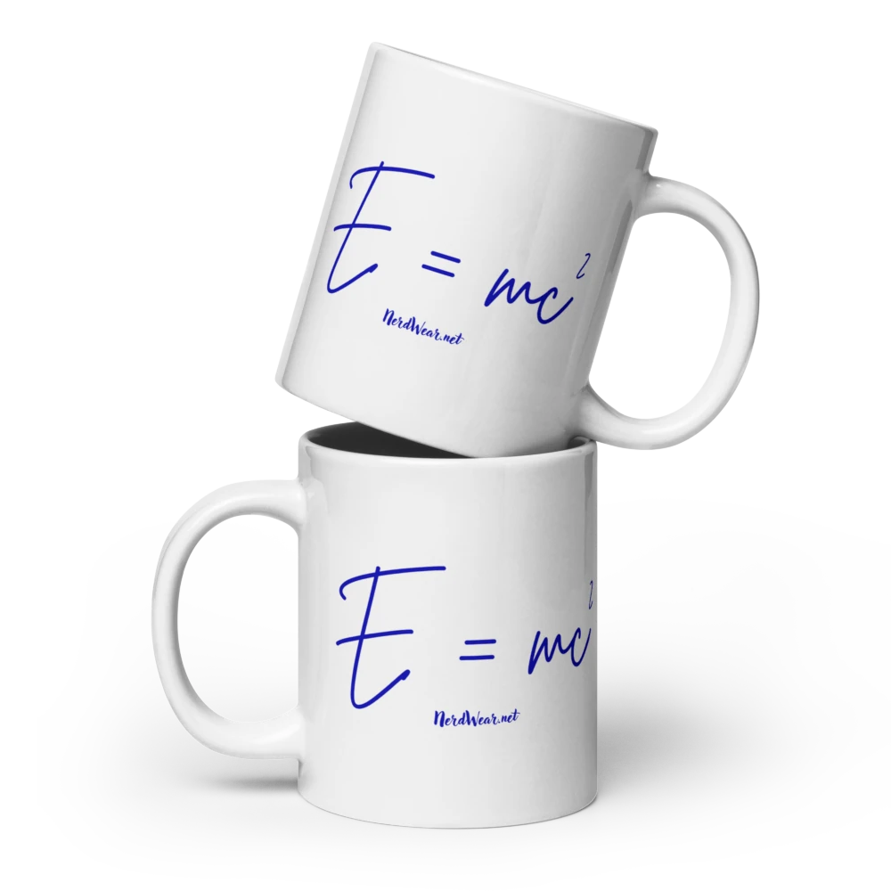 White glossy NerdWear mug preview