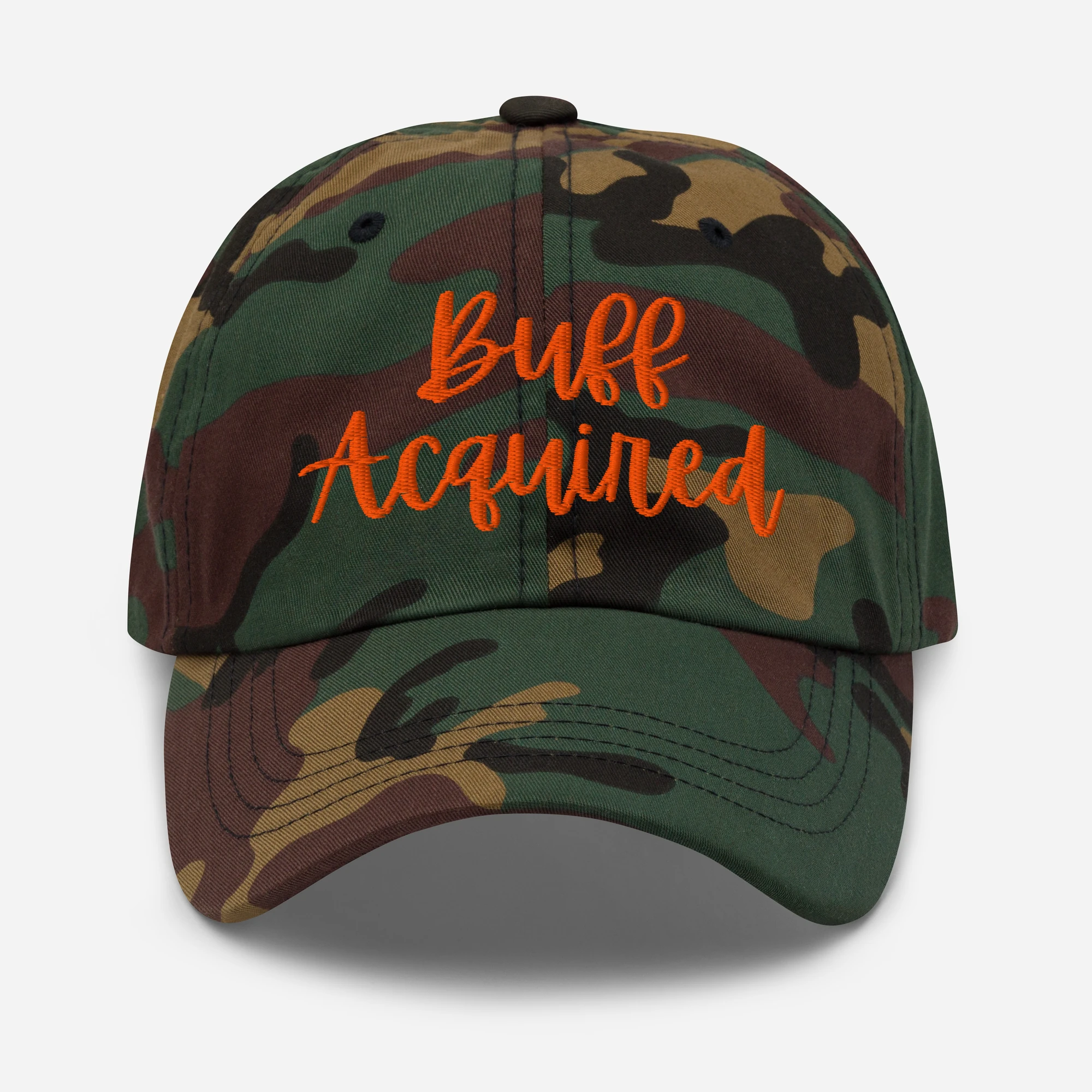 Green camo NerdWear dad hat