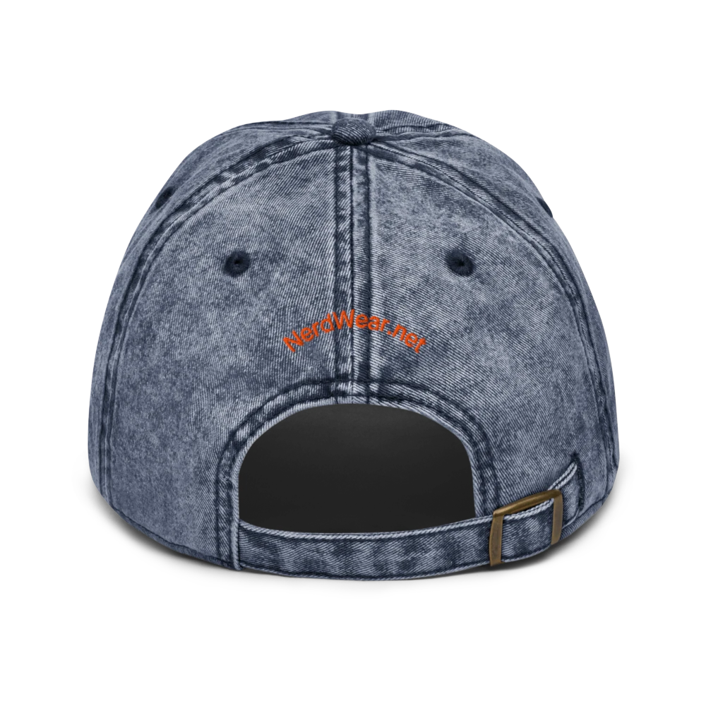 Back view of a NerdWear vintage cap