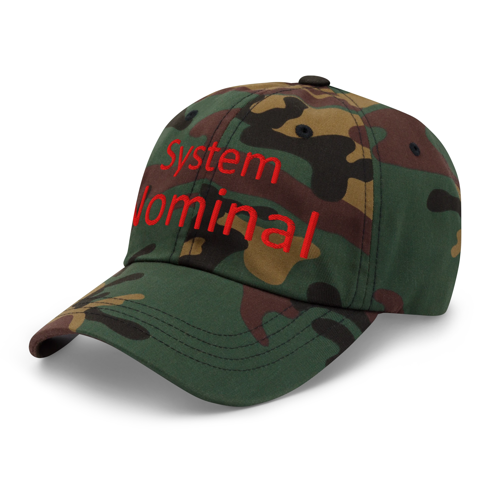 System Nominal hat, left-front view