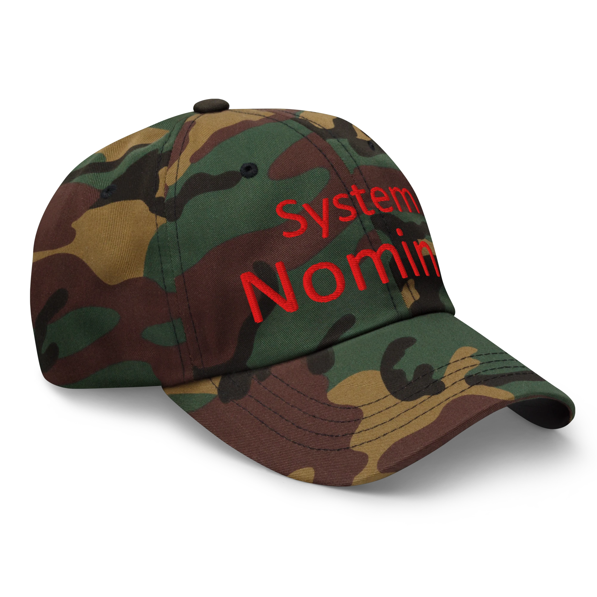System Nominal hat, right-front view