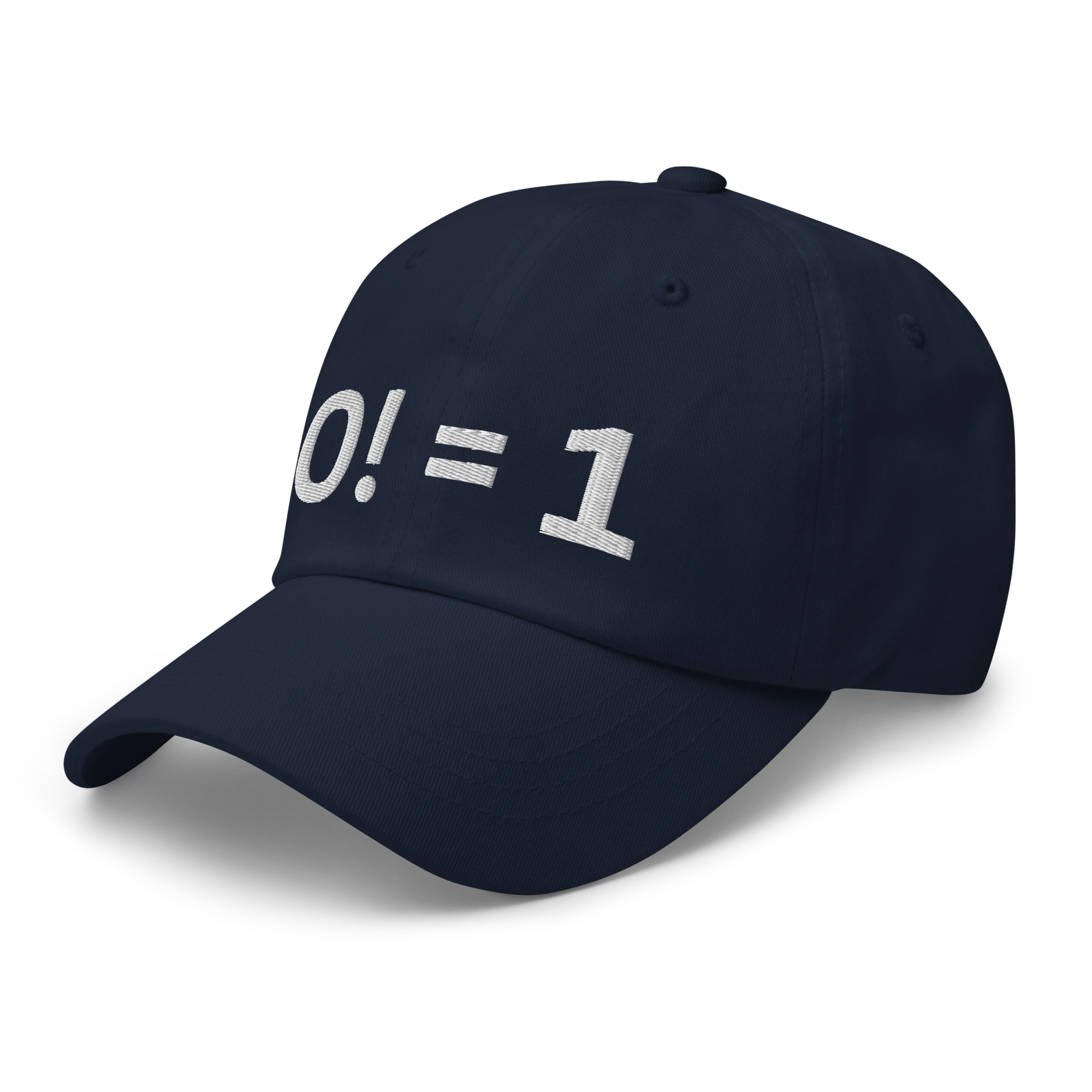 Zero Factorial hat, left-front view